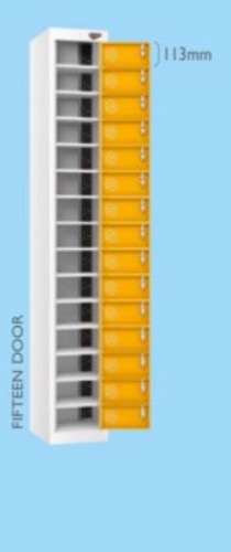 Fifteen door ALC locker configuration